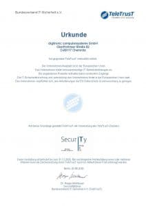 Urkunde IT-Security made in EU